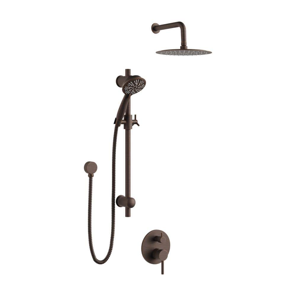 Oil-Rubbed Bronze Adjustable Multi-Head Shower System