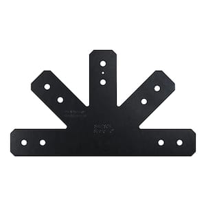 Outdoor Accents Avant Collection 12:12 Pitch, Black Powder-Coated Gable Plate for 4x Lumber