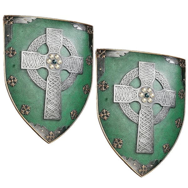Design Toscano Celtic Warriors Sculptural Wall Shield (2-Piece)