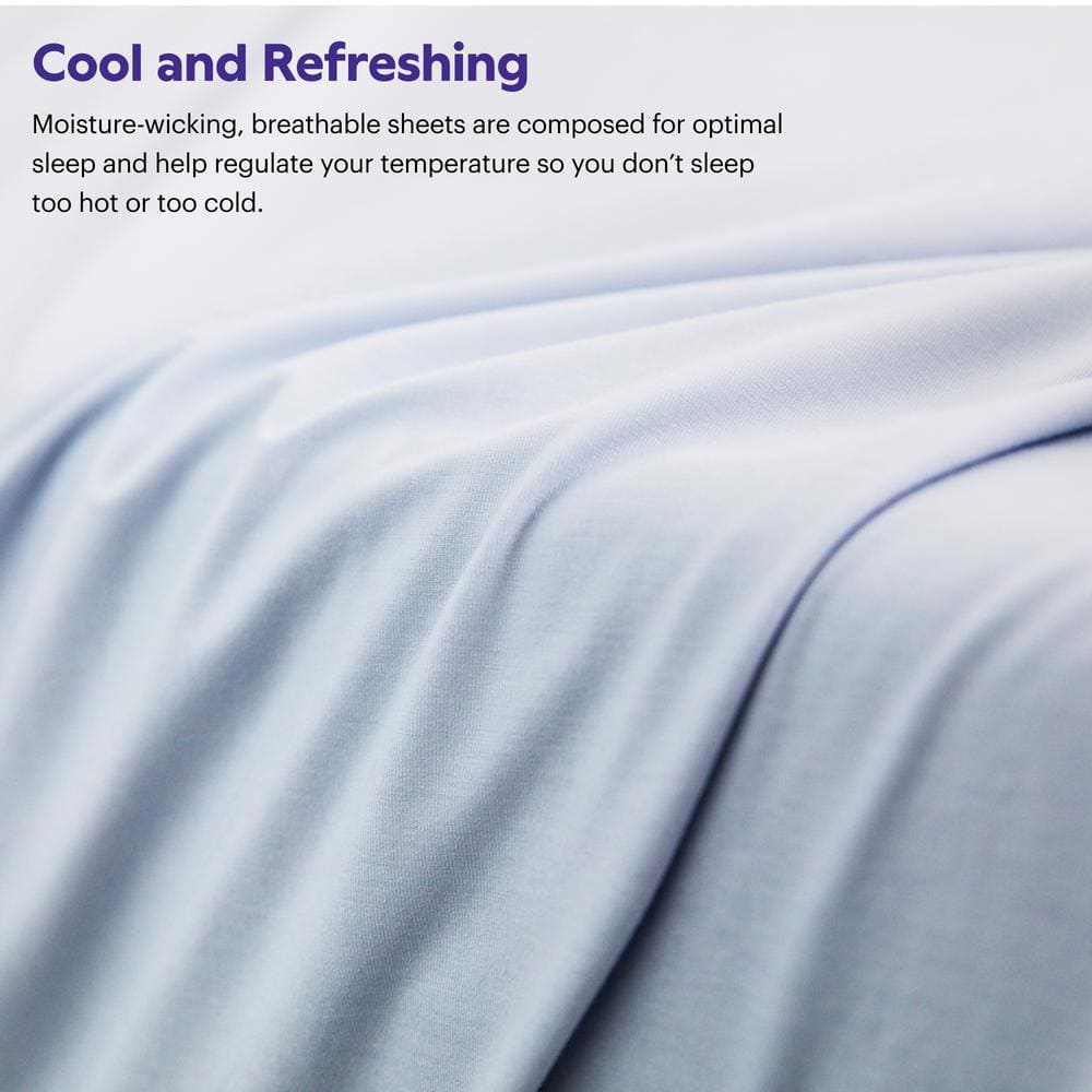 Deep Purple Twin Bamboo Polyester Sheet Set