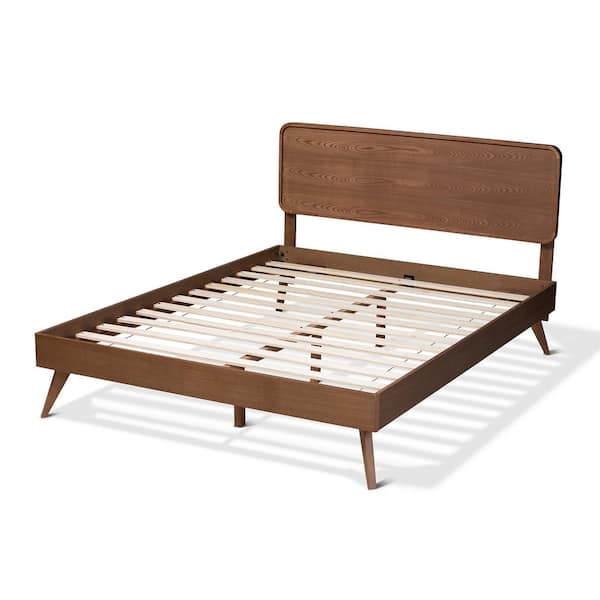 Baxton Studio Demeter Walnut King Platform Bed 156 94099430 HD