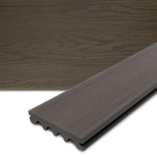 Elevate Riverbank 1 in. x 5.4 in.x 16 ft. Groove Capped Composite Decking (10-Pack) (H-Pack)