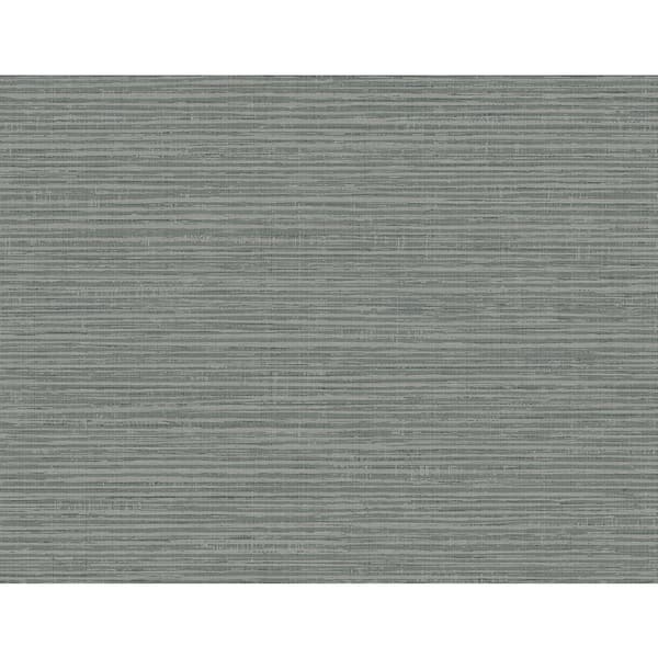 Seabrook Designs 60.75 sq. ft. Metallic Ash Langston Stringcloth Unpasted Paper Wallpaper Roll