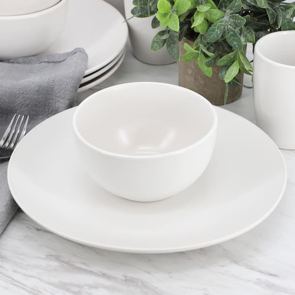 Gibson Home Everyday Plus 12-Piece Round Stoneware Dinnerware Set
