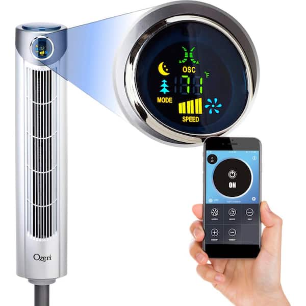 Ozeri Ultra 42 Oscillating Tower Fan with Bluetooth and Noise Reduction Technology
