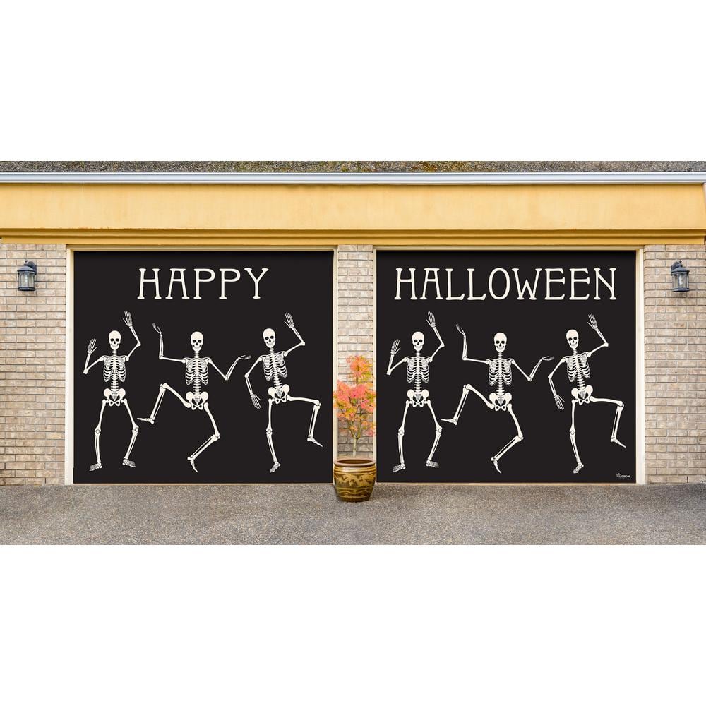 My Door Decor 7 ft. x 16 ft. Happy Halloween Jack-O-Lanterns Garage Door  Decor Mural for Double Car Garage Car Garage 285905HALL-008 - The Home Depot
