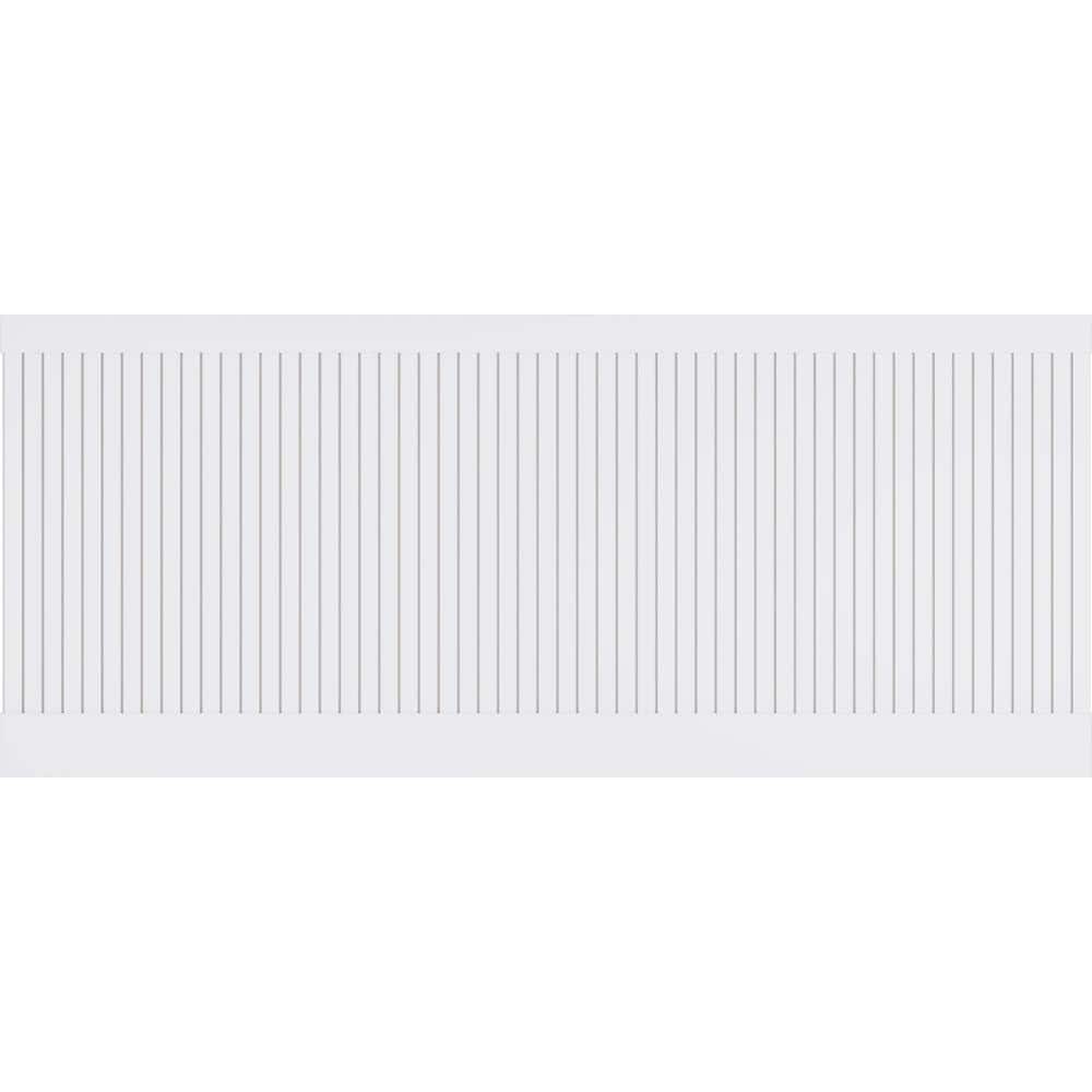 40" x 94.5" White PVC Slat Wall Wainscot Paneling Kit