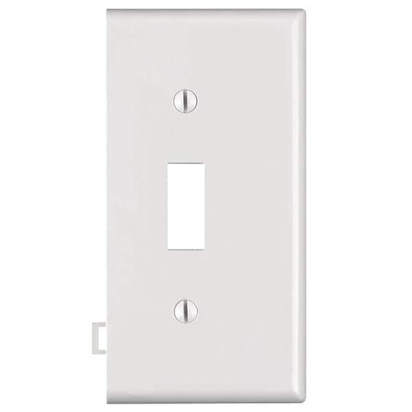 Leviton White 1-Gang Toggle Wall Plate (1-Pack)