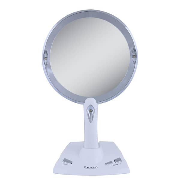 Zadro Lighted 5X/1X Power Zoom Vanity Mirror in White