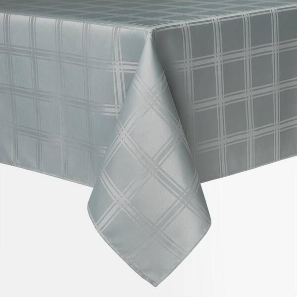 TOWN & COUNTRY LIVING Element 144 in. W x 60 in. L Gray Solid Polyester Tablecloth