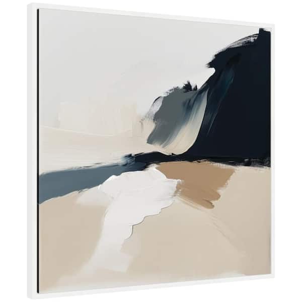 Kate and Laurel Sylvie Coastal Sand Modern Abstract Landscape II by the Creative Bunch Studio Framed Art Print 30 in. x 30 in.