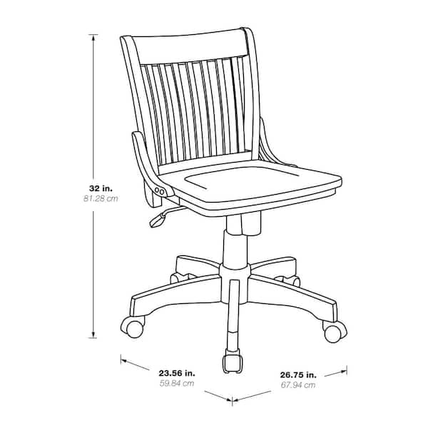 antique white office chair