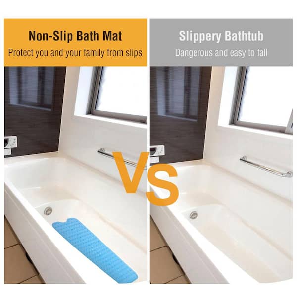Musment Shower Mat , Bath Mat for Tub, 39.4 x 15.8 inch Bath Mats for Bathroom & Bathtub Mat Non Slip, Superior Grip&Drainage