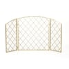 Amiyah Gold Iron 3-Panel Fireplace Screen