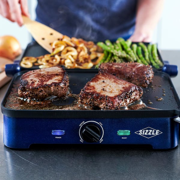 Bring the sizzle inside! Our Electric Indoor Searing Grill