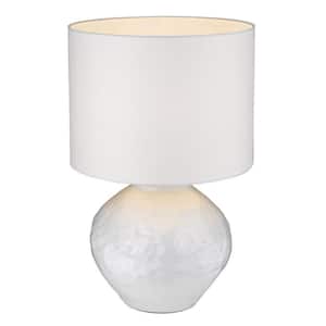 25.5 in. White Standard Light Bulb Bedside Table Lamp
