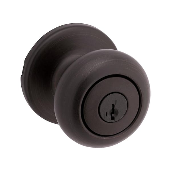 Kwikset Cove Venetian Bronze Exterior Entry Door Knob Featuring SmartKey Security - 94002-923