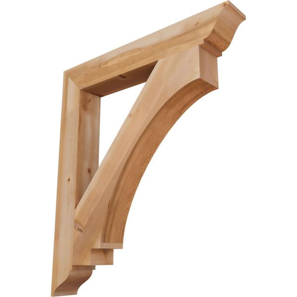 Ekena Millwork 5.5 in. x 48 in. x 42 in. Western Red Cedar Imperial Traditional Smooth Bracket