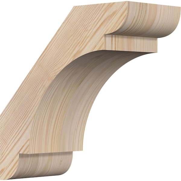 Ekena Millwork 5 1/2"W x 12"D x 12"H Olympic Smooth Knee Brace, Douglas Fir