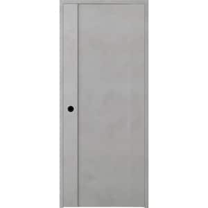 24 in. x 80 in. Right-Handed Solid Core Light Urban Prefinished Textured Wood Single Prehung Interior Door