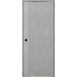 30 in. x 80 in. Right-Handed Solid Core Light Urban Prefinished Textured Wood Single Prehung Interior Door