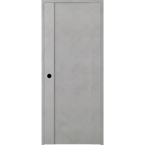 Belldinni 24 in. x 80 in. Right-Handed Solid Core Light Urban Prefinished Textured Wood Single Prehung Interior Door