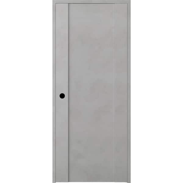 Belldinni 30 in. x 80 in. Right-Handed Solid Core Light Urban Prefinished Textured Wood Single Prehung Interior Door