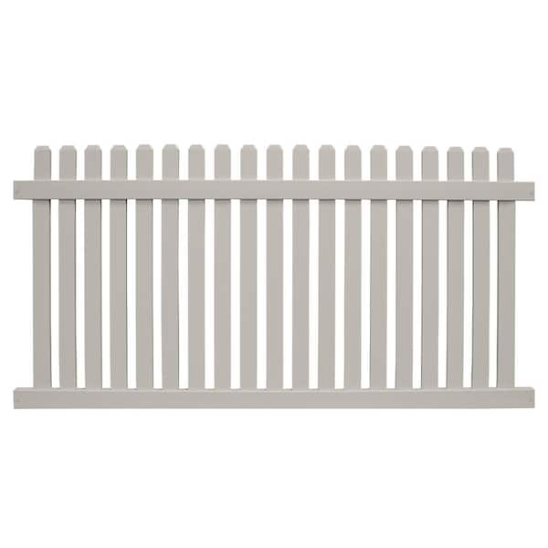 Weatherables Provincetown 4 ft. H x 6 ft. W Tan Vinyl Picket Fence Panel Kit