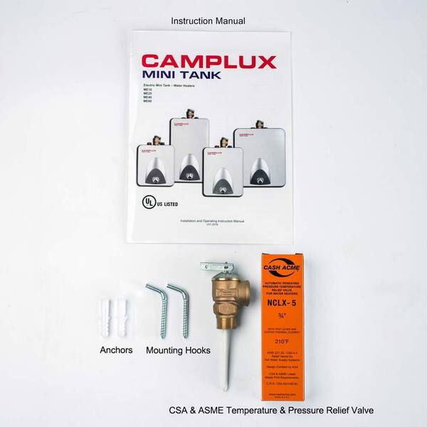 CAMPLUX ENJOY OUTDOOR LIFE Camplux 6 Gal. Point of Use Mini Tank Electric  Water Heater ME60-N1 - The Home Depot