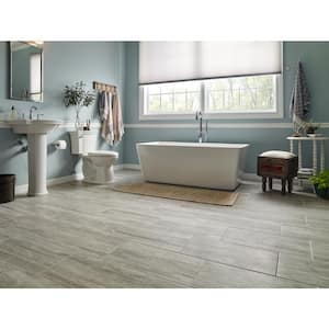 Trevi Trevi Gray 11.81 in. x 23.62 in. Matte Porcelain Stone Look Floor and Wall Tile (16 sq. ft./Case)