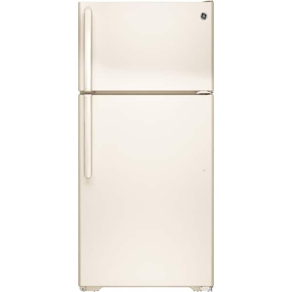 GE 14.6 cu. ft. Top Freezer Refrigerator in Bisque