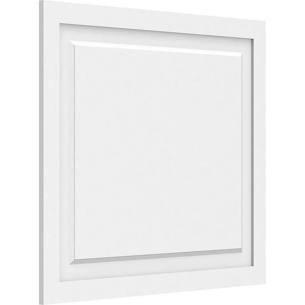 Ekena Millwork 5/8 in. x 32 in. x 28 in. Harrison Raised Panel White ...