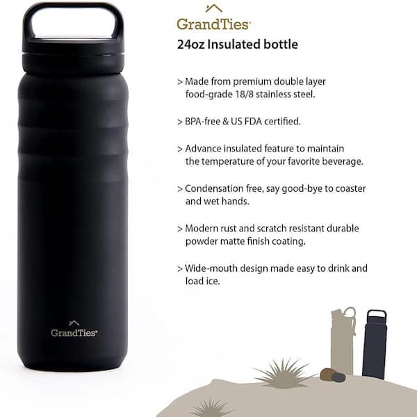 Vacuum Insulated Stainless Steel Water Bottle 12 to 24 Oz RETRO IRON °FLASK 