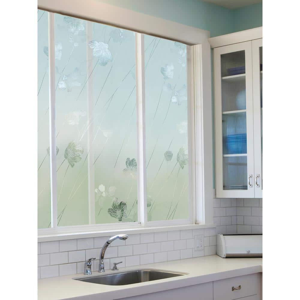 Frosted Silver Rose 24" x 36" Vinyl Window Film