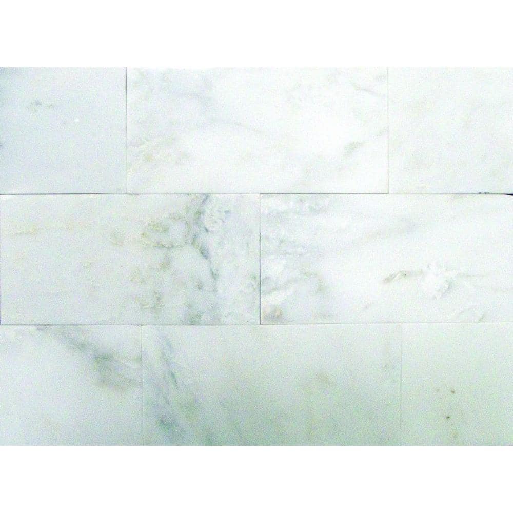 Take Home Tile Sample - Greecian White 4 in. x 4 in. Polished Marble Floor and Wall Tile (0.11 sq. ft.) price history on PriceWatchPro