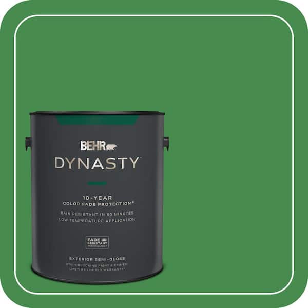BEHR DYNASTY 1 gal. #MQ4-48 Planet Green Semi-Gloss Exterior Stain-Blocking Paint & Primer