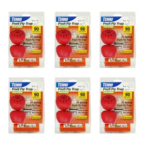 Ready-to-Use Indoor Fruit Fly Traps with Bait (12-Count)