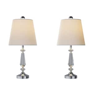 24 in. Modern Crystal Candlestick Lamps (Set of 2)