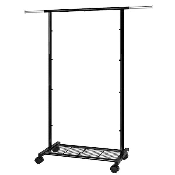 Unbranded Black Metal Garment Clothes Rack 26.5 in. W x 58.7 in. H