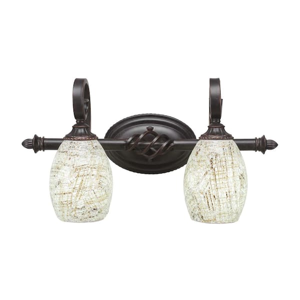 Unbranded Bridgewater 20.75 in. 2-Light Dark Granite Vanity Light