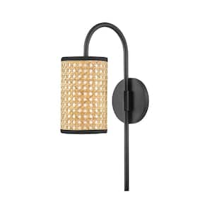 Dolores 1-Light Soft Black Wall Sconce