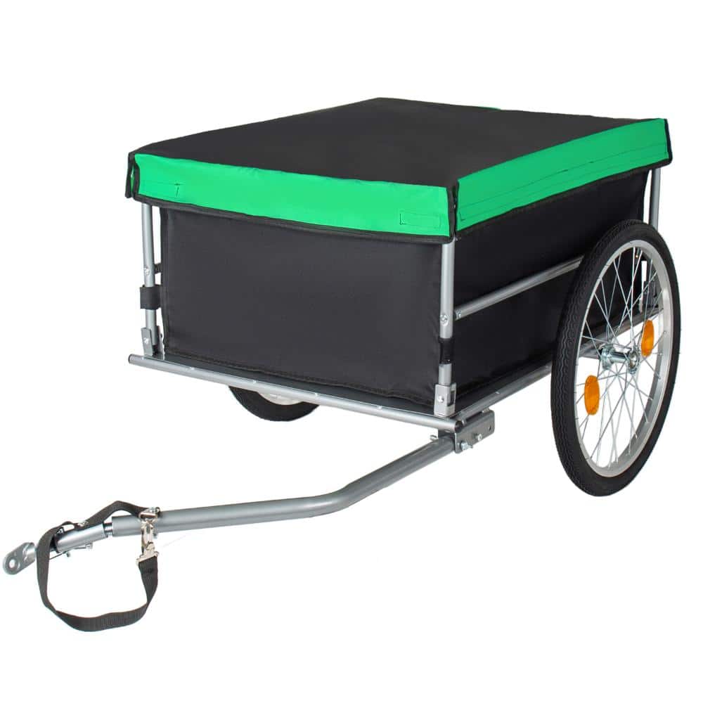 Foldable Bike Cargo Trailer with 20'' Wheels, Black+Green price history on PriceWatchPro
