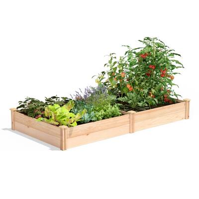 Greenes Fence 4 ft. x 8 ft. x 14 in. Original Cedar Raised Garden Bed ...