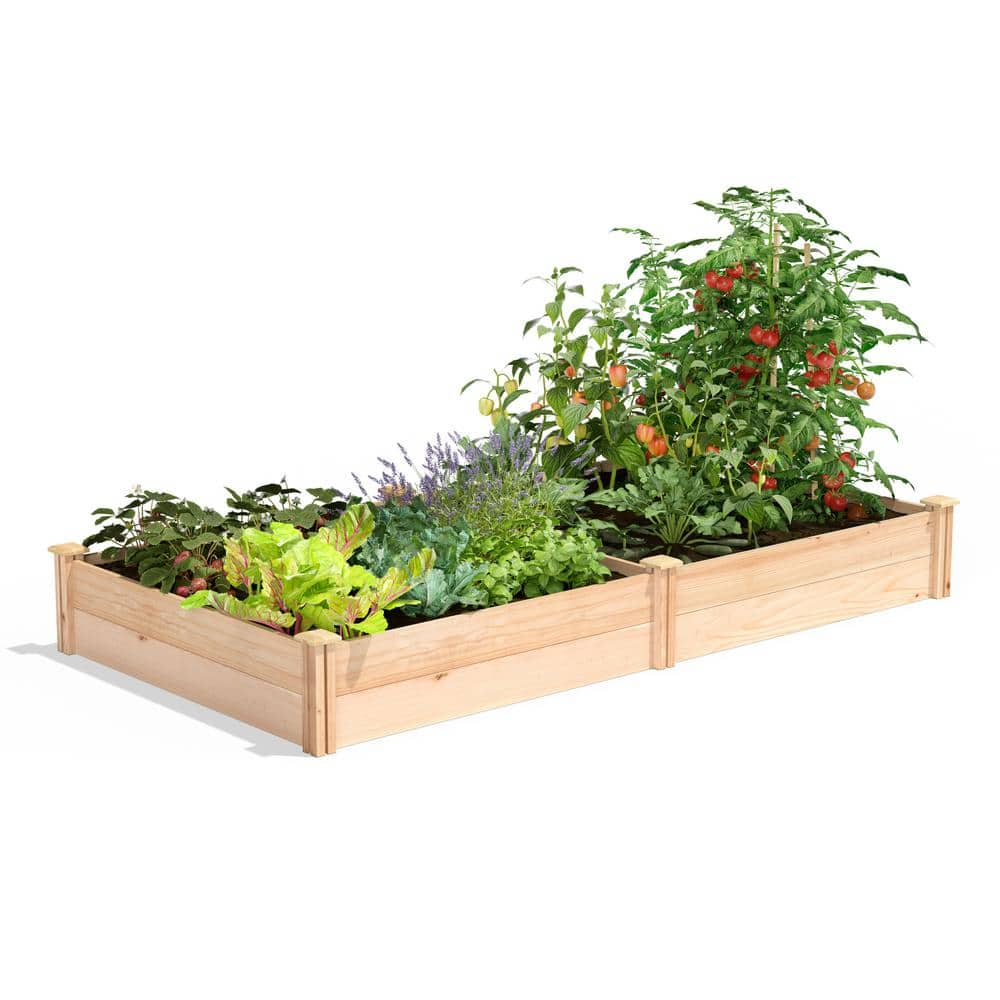 Greenes Fence 4 ft. x 8 ft. x 11 in. Premium Cedar Raised Garden Bed ...