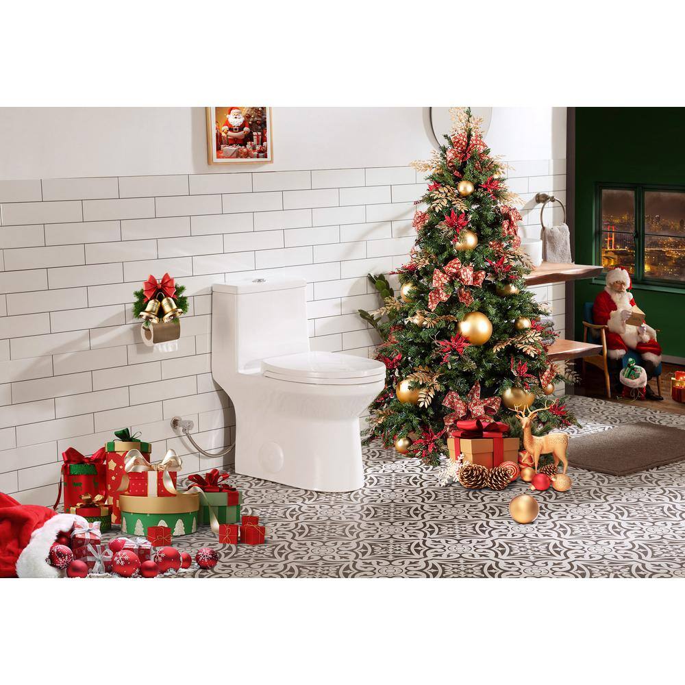White Ceramic Elongated Dual Flush High Efficiency Toilet