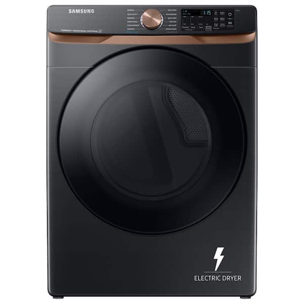 7.5 cu. ft. Smart Electric Dryer in Brushed Black with Steam Sanitize+ and Sensor Dry