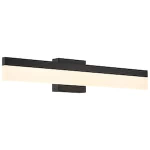 Loft 24 in. 1-Light Matte Black LED Vanity Light