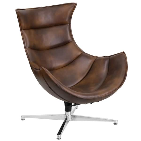 Tan leather best sale egg chair