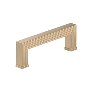 Como Collection 3 3/4 in. (96 mm) Grooved Champagne Bronze Transitional Rectangular Cabinet Bar Pull