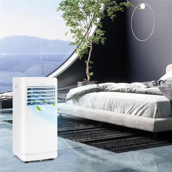 5,000 BTU Portable Air Conditioner Cools 250 Sq. Ft. with Dehumidifier, Fan Mode and Remote in White